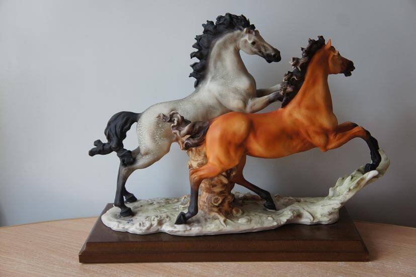 Бегущие лошади, Giuseppe Armani, Florence, Capodimonte, статуэтка