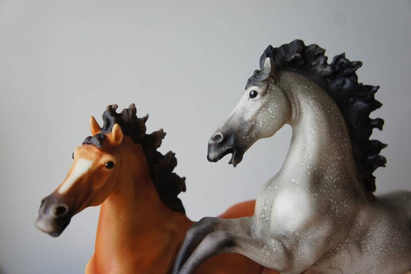 Бегущие лошади, Giuseppe Armani, Florence, Capodimonte, статуэтка