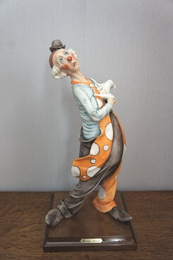 грустный клоун, Джузеппе Армани, Giuseppe Armani, Каподимонте, Capodimonte, фарфоровая статуэтка