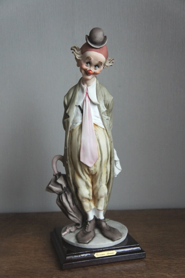 Клоун с зонтом, Giuseppe Armani, статуэтка