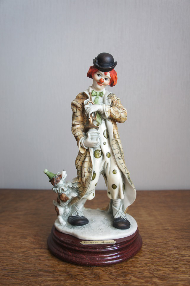 Клоун Джерри с собачкой, Giuseppe Armani, статуэтка