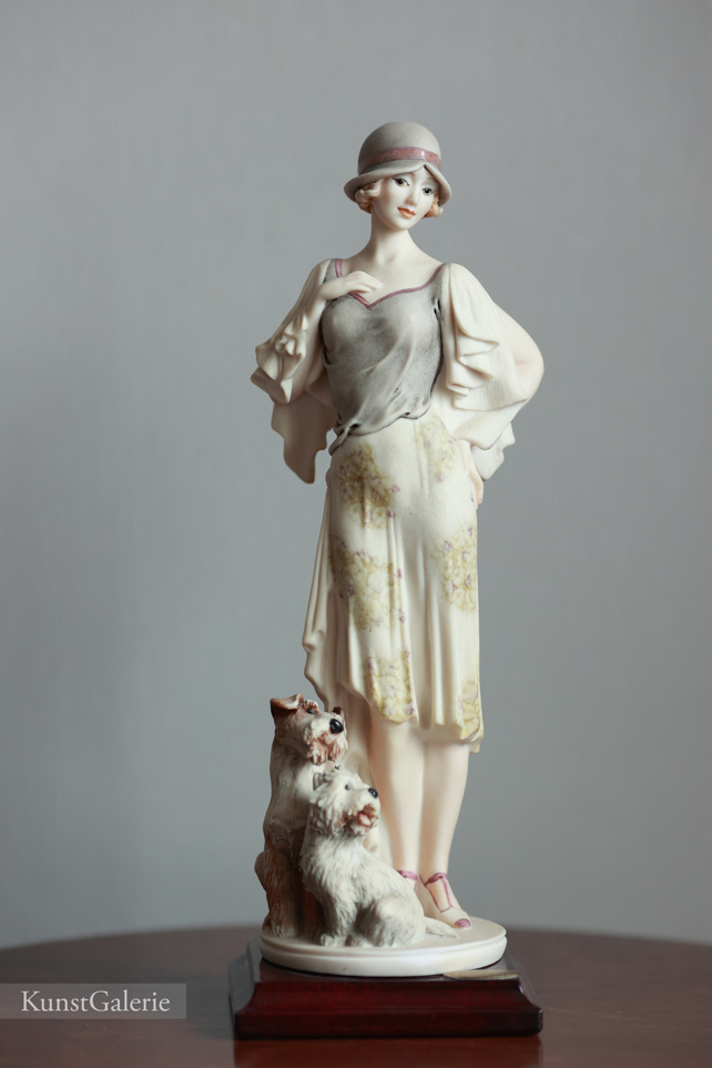 Присцилла с терьерами, Giuseppe Armani, Florence, Capodimonte, статуэтка, KunstGalerie.ru