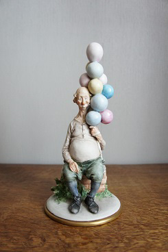 Дедушка с шариками, Giuseppe Cappe, Capodimonte, фарфоровые статуэтки. KunstGalerie
