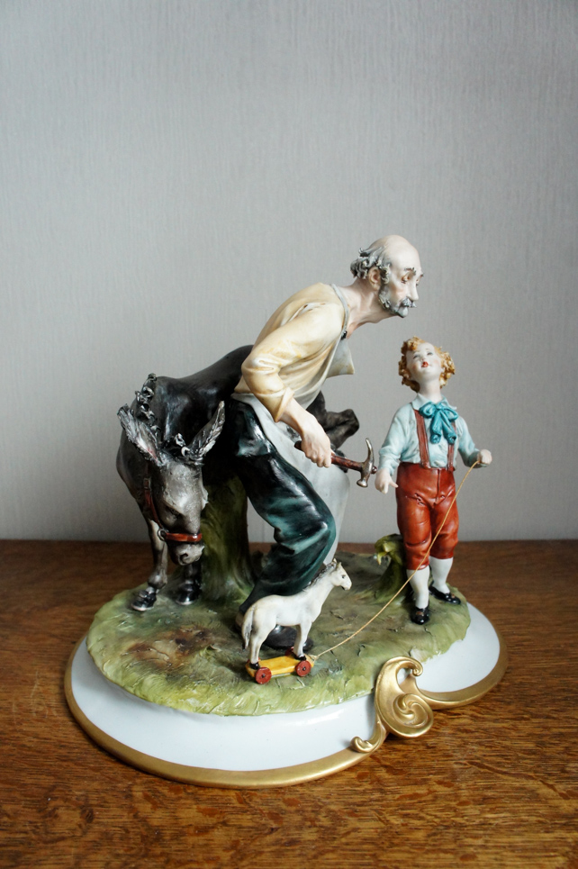 Кузнец и мальчик с лошадкой, Tyche Tosca, Capodimonte, статуэтка