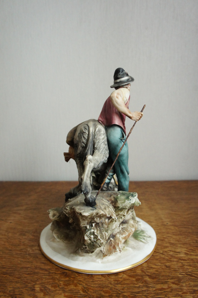 Торговец с ослом,, Capodimonte, статуэтка