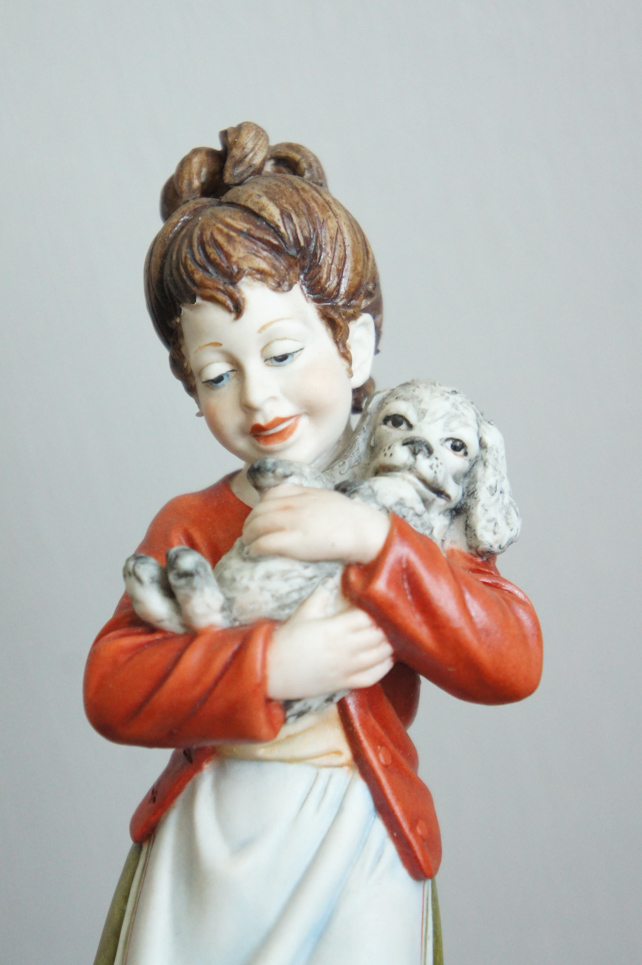 Девочка с собачкой, Defendi, Capodimonte, статуэтка