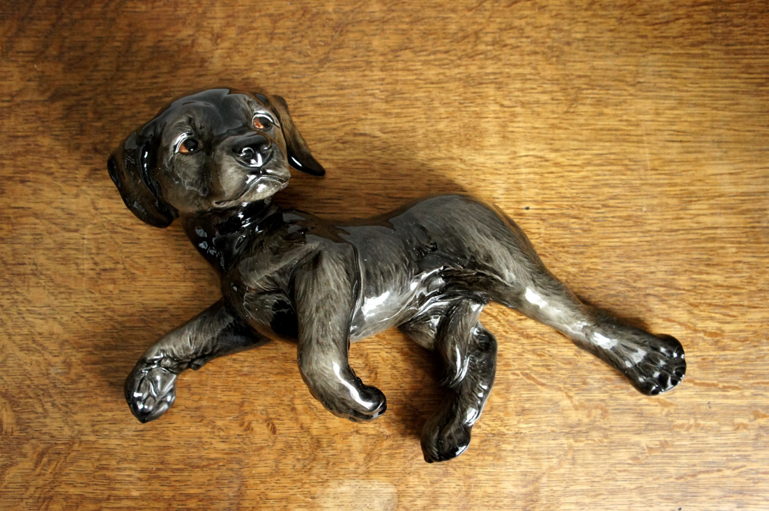 Игривый щенок лабрадор 1968, Goebel, фарфоровая статуэтка
