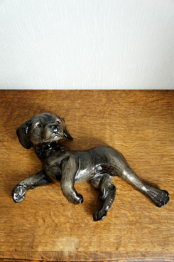 Игривый щенок лабрадор, Goebel, Гобель, фарфоровая статуэтка