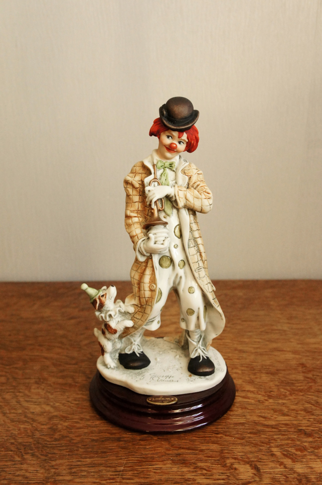 Клоун Джерри с собачкой, Giuseppe Armani, статуэтка