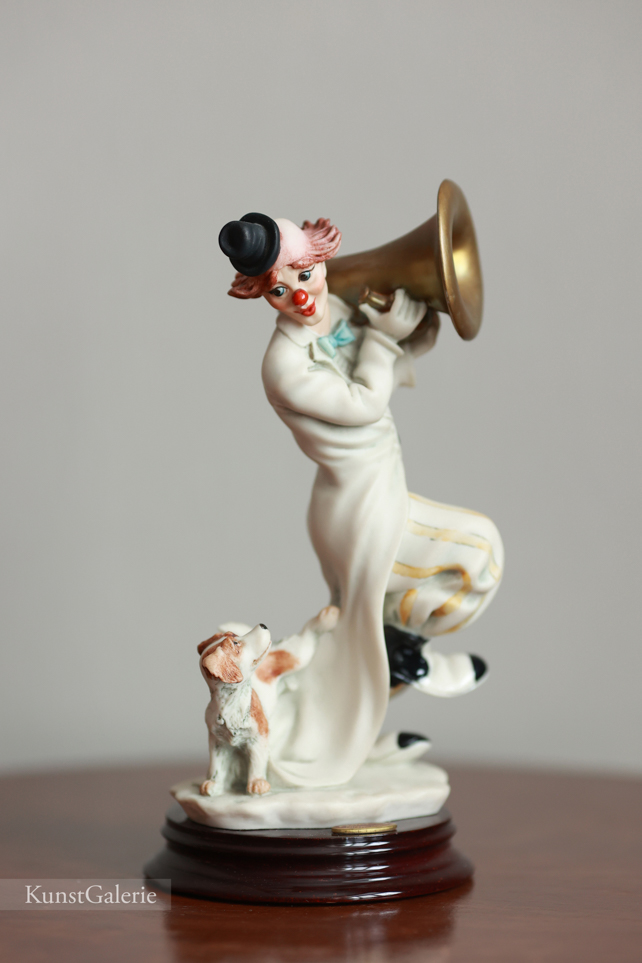 Клоун с большой трубой, Giuseppe Armani, Florence, Capodimonte, статуэтка, KunstGalerie.ru