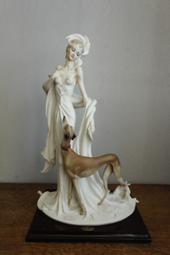 Дама с левреткой Beauties, Джузеппе Армани, Флоренс, Каподимонте, статуэтка, KunstGalerie.ru