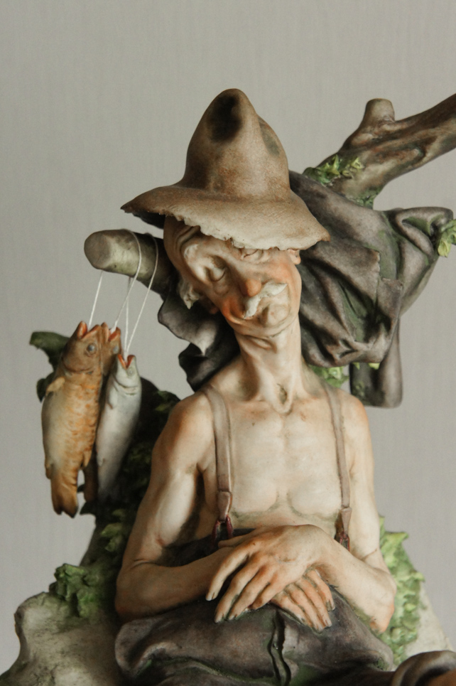 Спящий рыбак, Giuseppe Cappe, Capodimonte, статуэтка