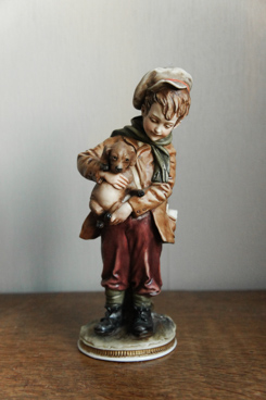 Мальчик с щенком, Bruno Merli, Capodimonte, фарфоровые статуэтки. KunstGalerie