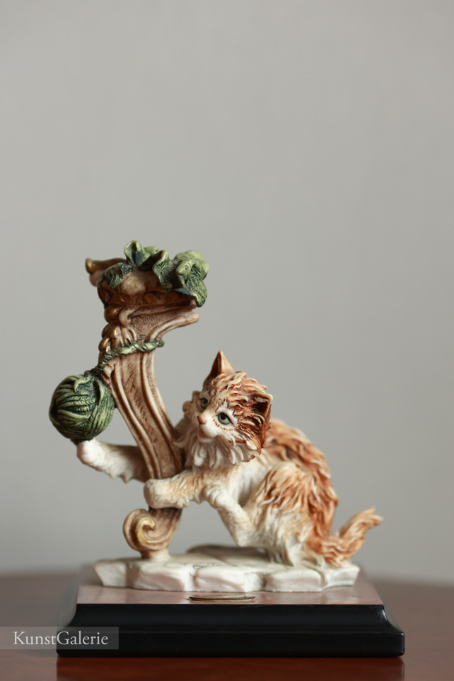 Рыжий котик с клубком, Giuseppe Armani, Florence, Capodimonte, статуэтка, KunstGalerie.ru