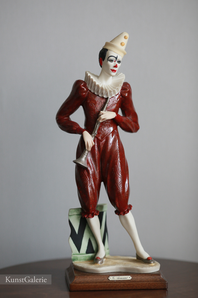 Клоун с кларнетом, Giuseppe Armani, Florence, Capodimonte, статуэтка, KunstGalerie.ru