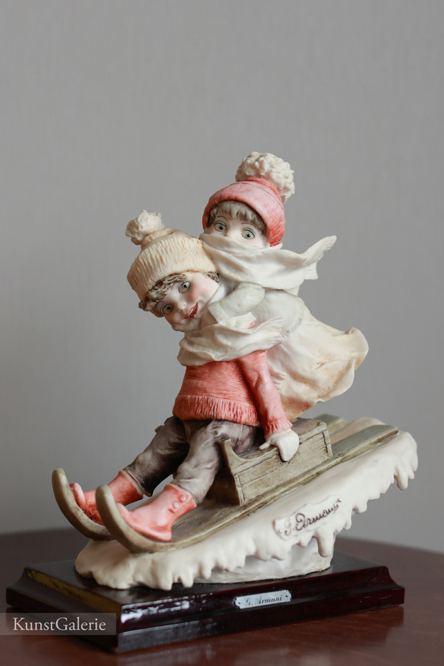 Детишки на санках, Giuseppe Armani, Florence, Capodimonte, статуэтка, KunstGalerie.ru