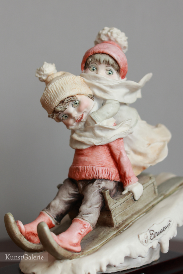 Детишки на санках, Giuseppe Armani, Florence, статуэтка