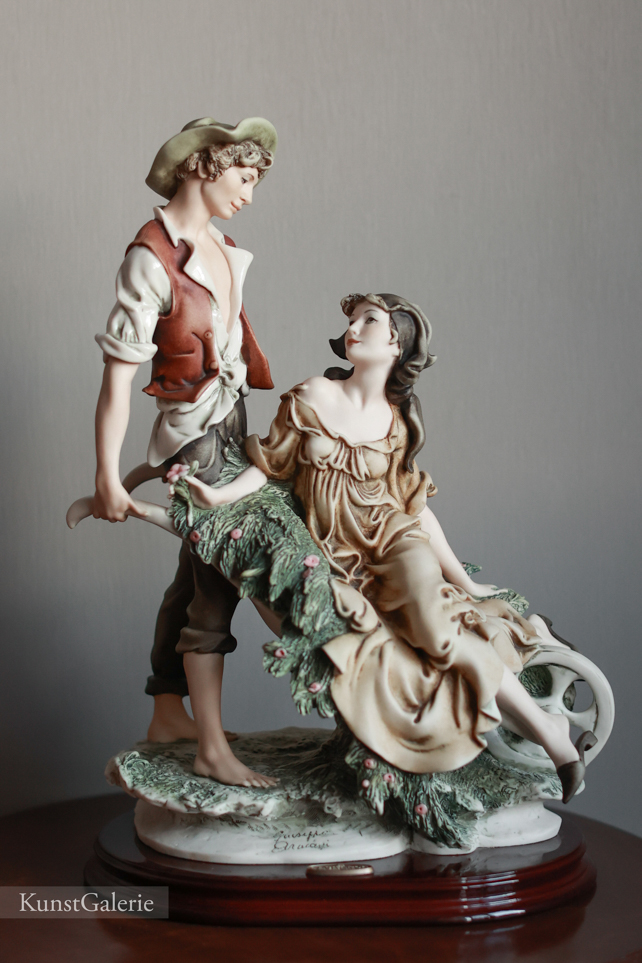 Пара с тележкой, Giuseppe Armani, Florence, Capodimonte, статуэтка, KunstGalerie.ru