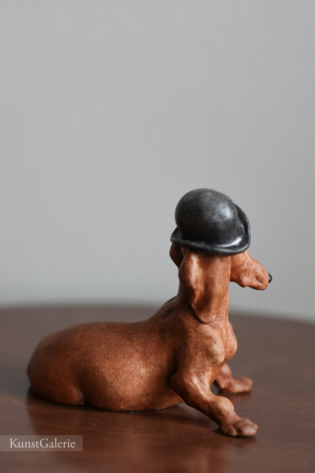Такса в котелке, Giuseppe Cappe, Capodimonte, статуэтка