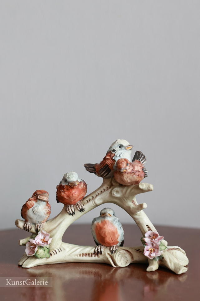 Компания птичек, Cortese, Capodimonte, статуэтка