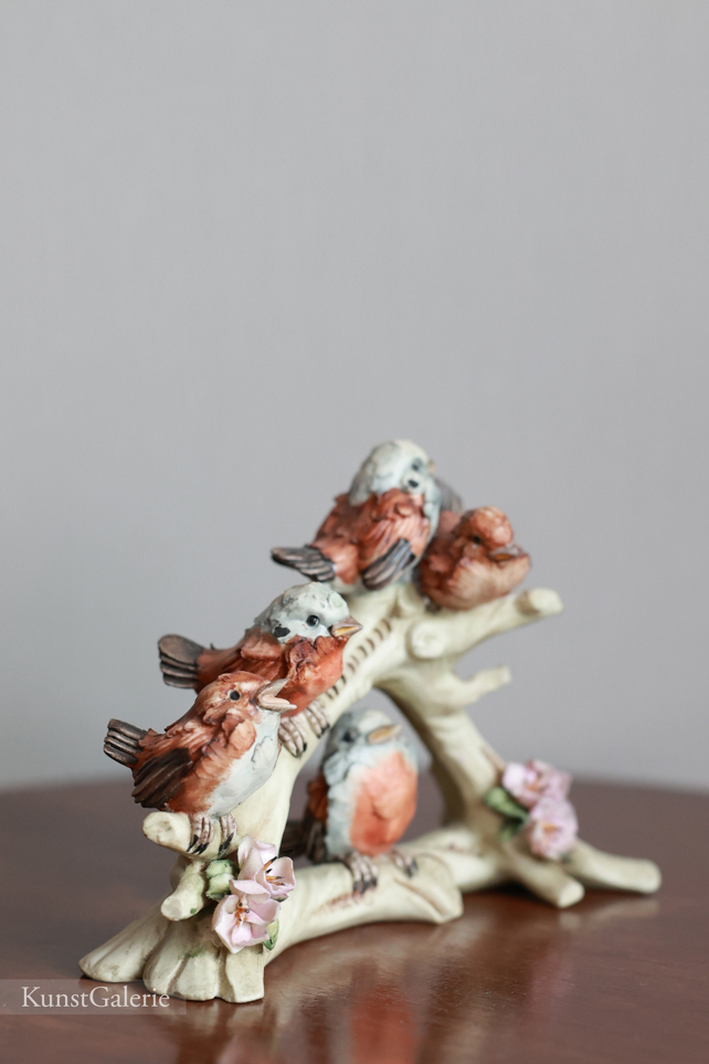 Компания птичек, Cortese, Capodimonte, статуэтка