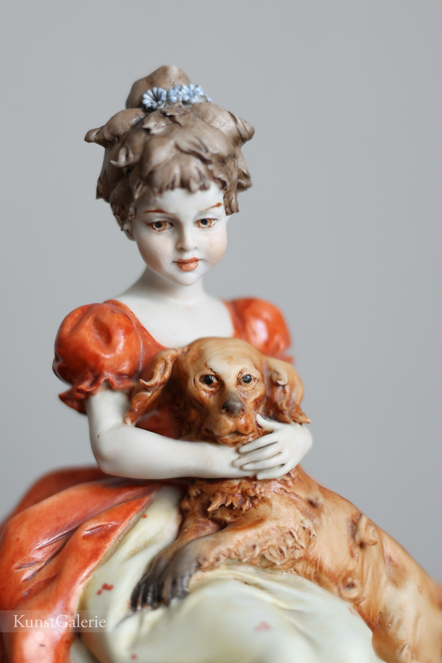 Девочка с собачкой, Luigi Giorgio Benacchio, Capodimonte, статуэтка