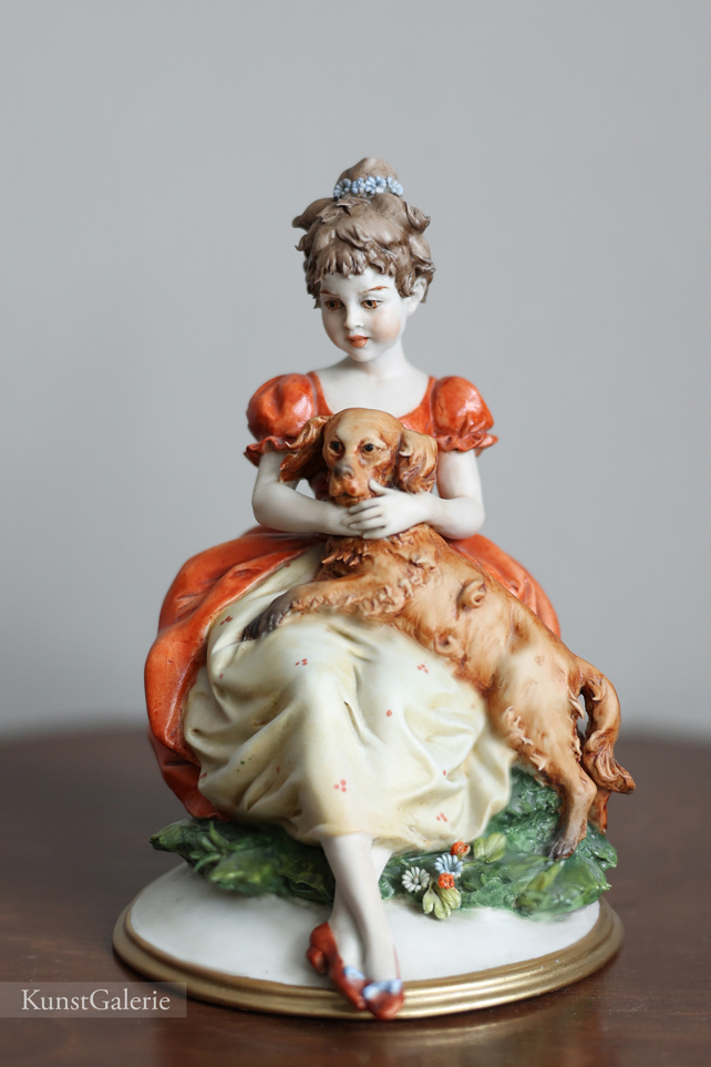 Девочка с собачкой, Luigi Giorgio Benacchio, Capodimonte, статуэтка