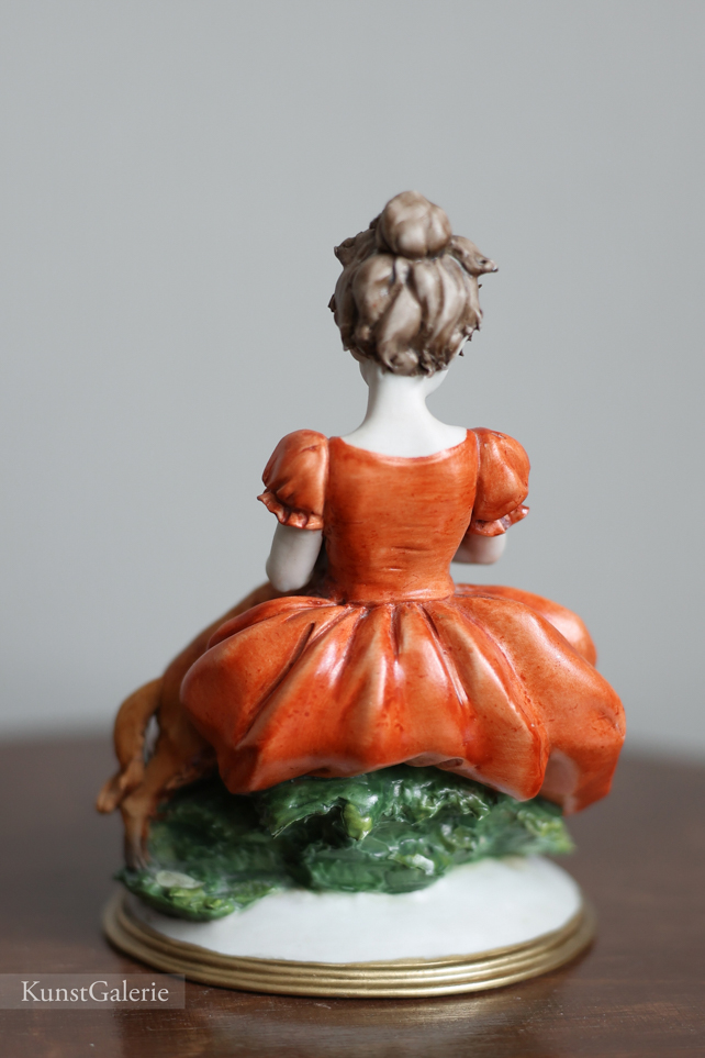 Девочка с собачкой, Luigi Giorgio Benacchio, Capodimonte, статуэтка