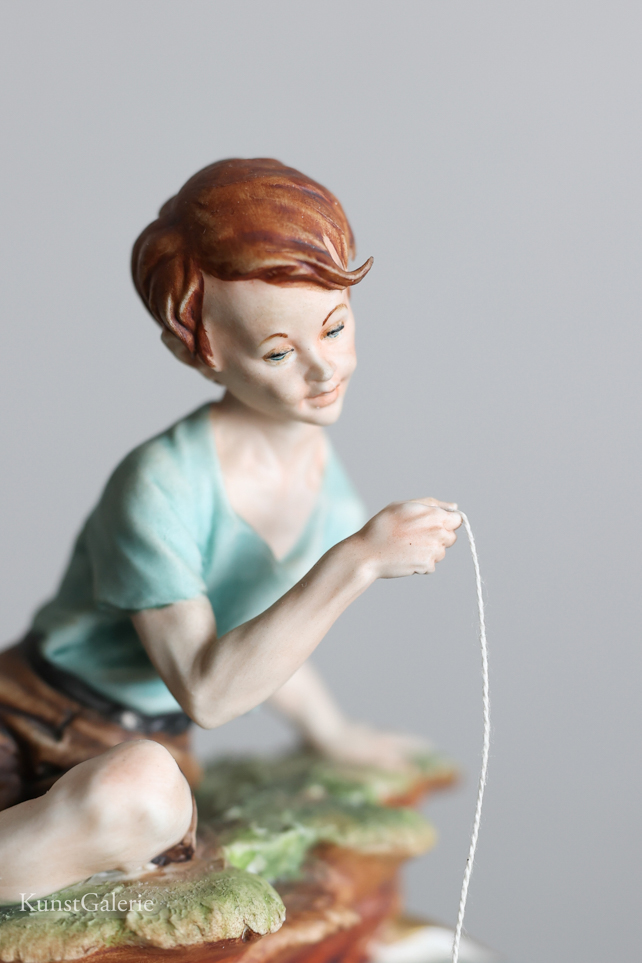 Юный рыбак с котом, Tosca, Capodimonte, статуэтка