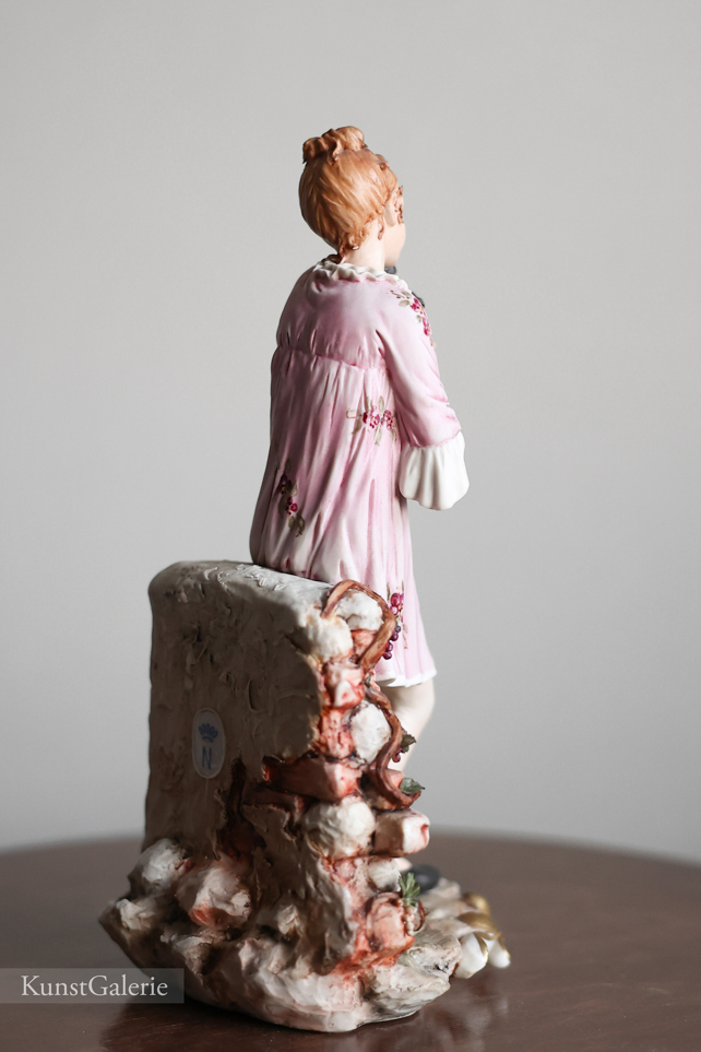Девочка с любимым котом, Sandro Maggioni, Capodimonte, статуэтка